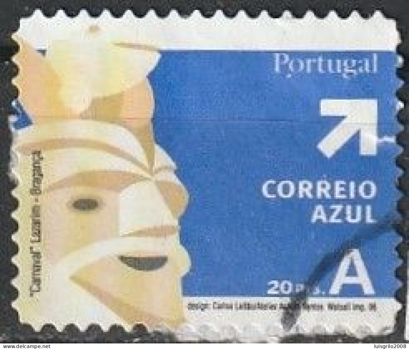 Portugal, 2006 - Máscaras De Portugal, A20grs -|- Mundifil - 3369 Autoadesivo - Used Stamps