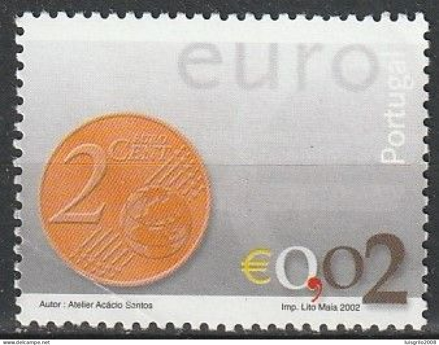 Portugal, 2002 - Euro, €0,03 -|- Mundifil - 2835 - Gebruikt