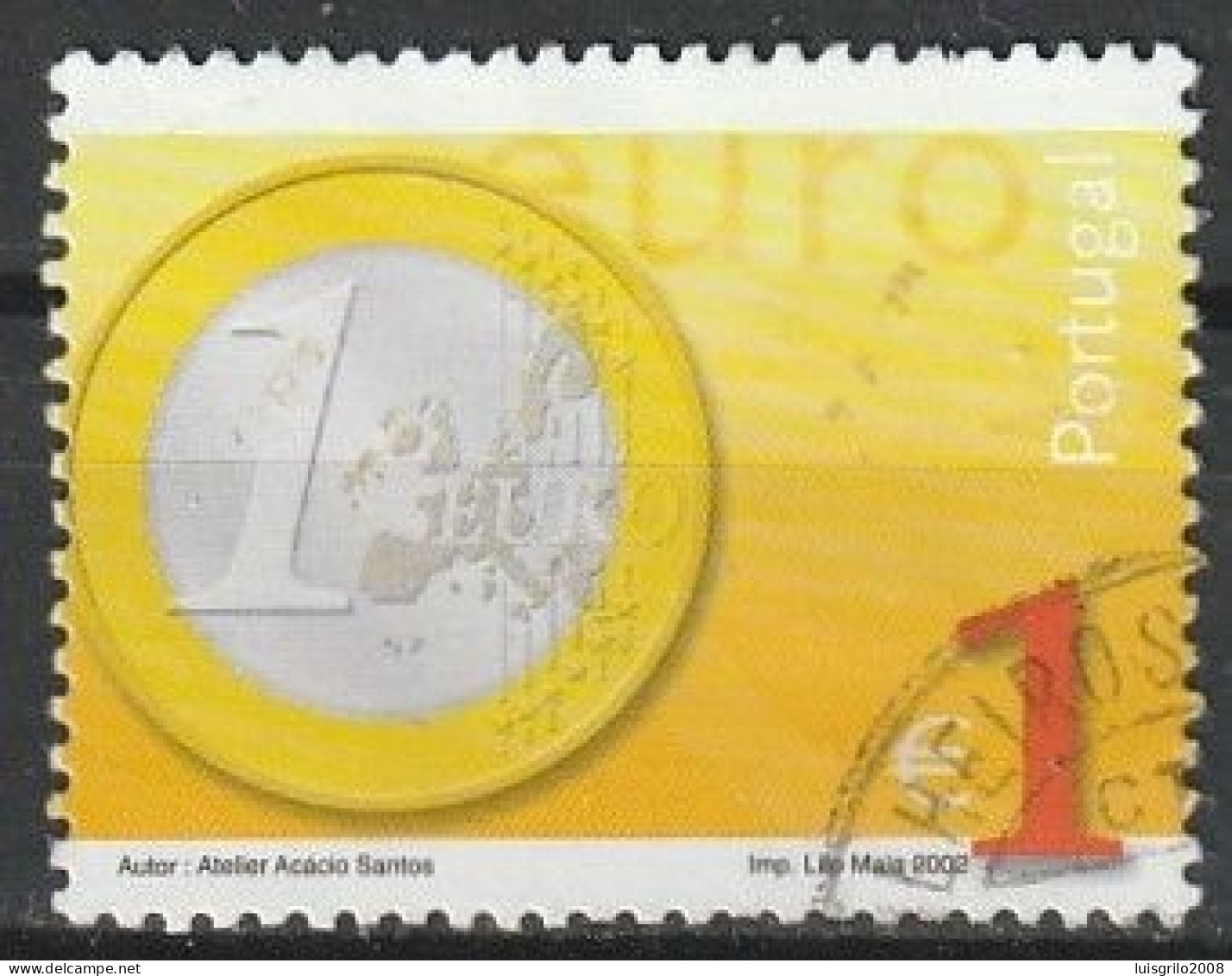 Portugal, 2002 - Euro, €1,00 -|- Mundifil - 2840 - Oblitérés