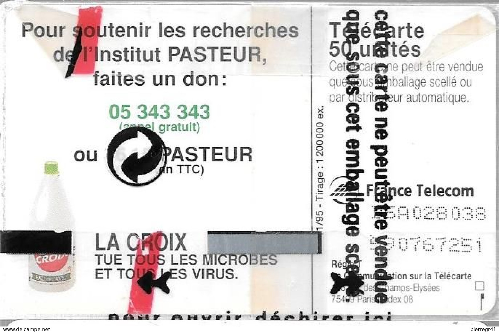 CARTE-PUBLIC-50U-F604A-SO5-DN-Espacé-V° DN° Série 28038-NSB-TBE - 1995