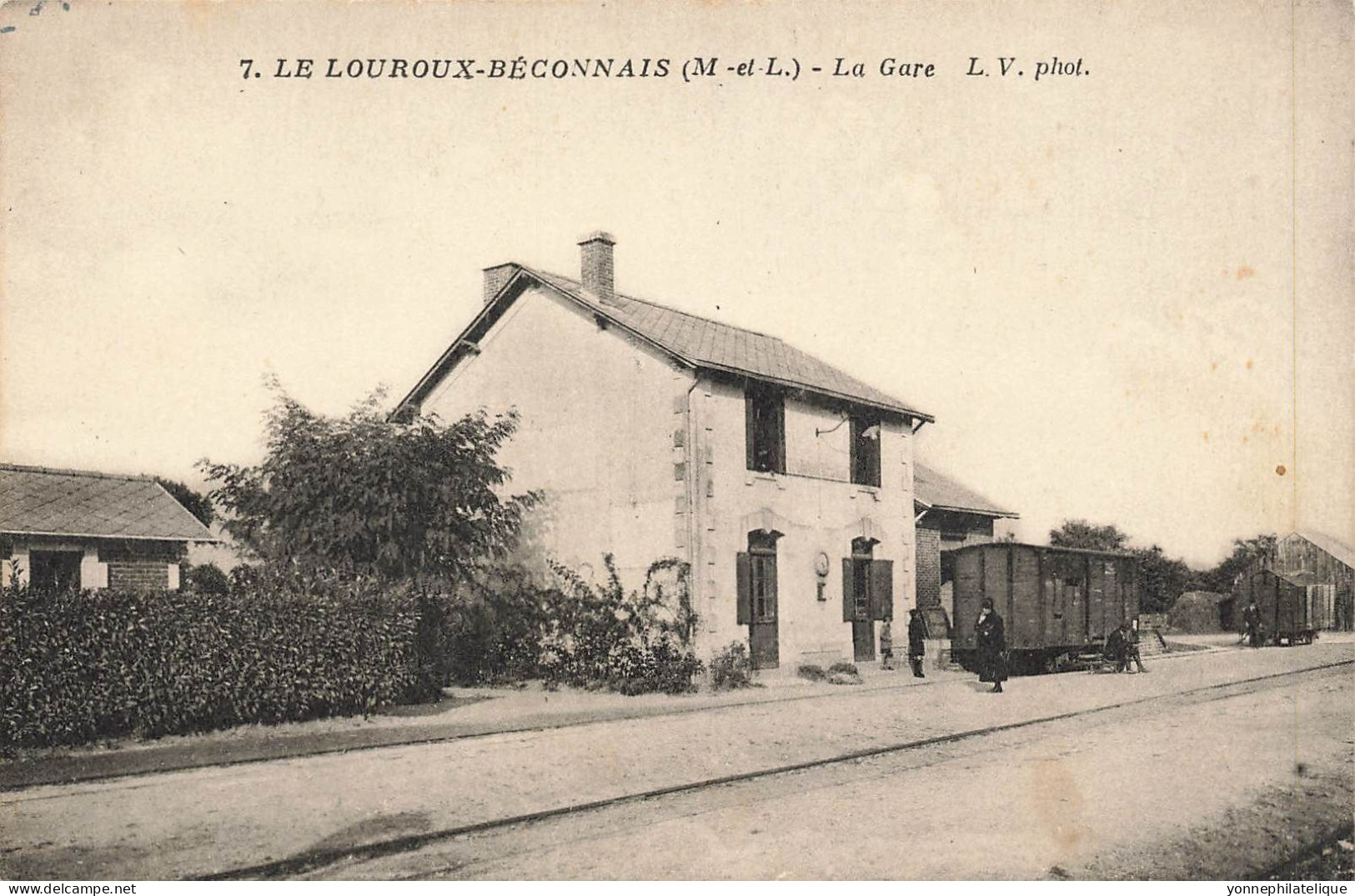 49 - MAINE ET LOIRE - LE LOUROUX-BÉCONNAIS - La Gare - L.V, Phot. - Superbe - 10258 - Le Louroux Beconnais