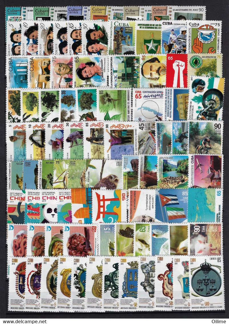 CUBA 2019. EMISIONES DE 2019. MNH. INCLUYE LAS SERIES EMITIDAS EN 2020 Y 2021 (VER LISTADO) - Volledig Jaar