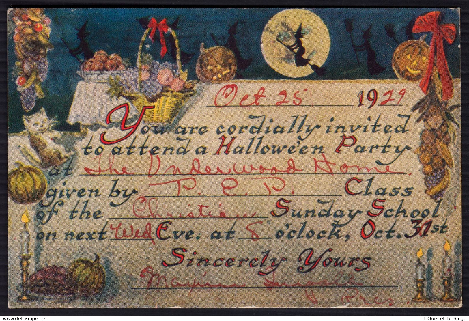 Hallowe'en - Carte D'Invitation - Pas Courant - Halloween