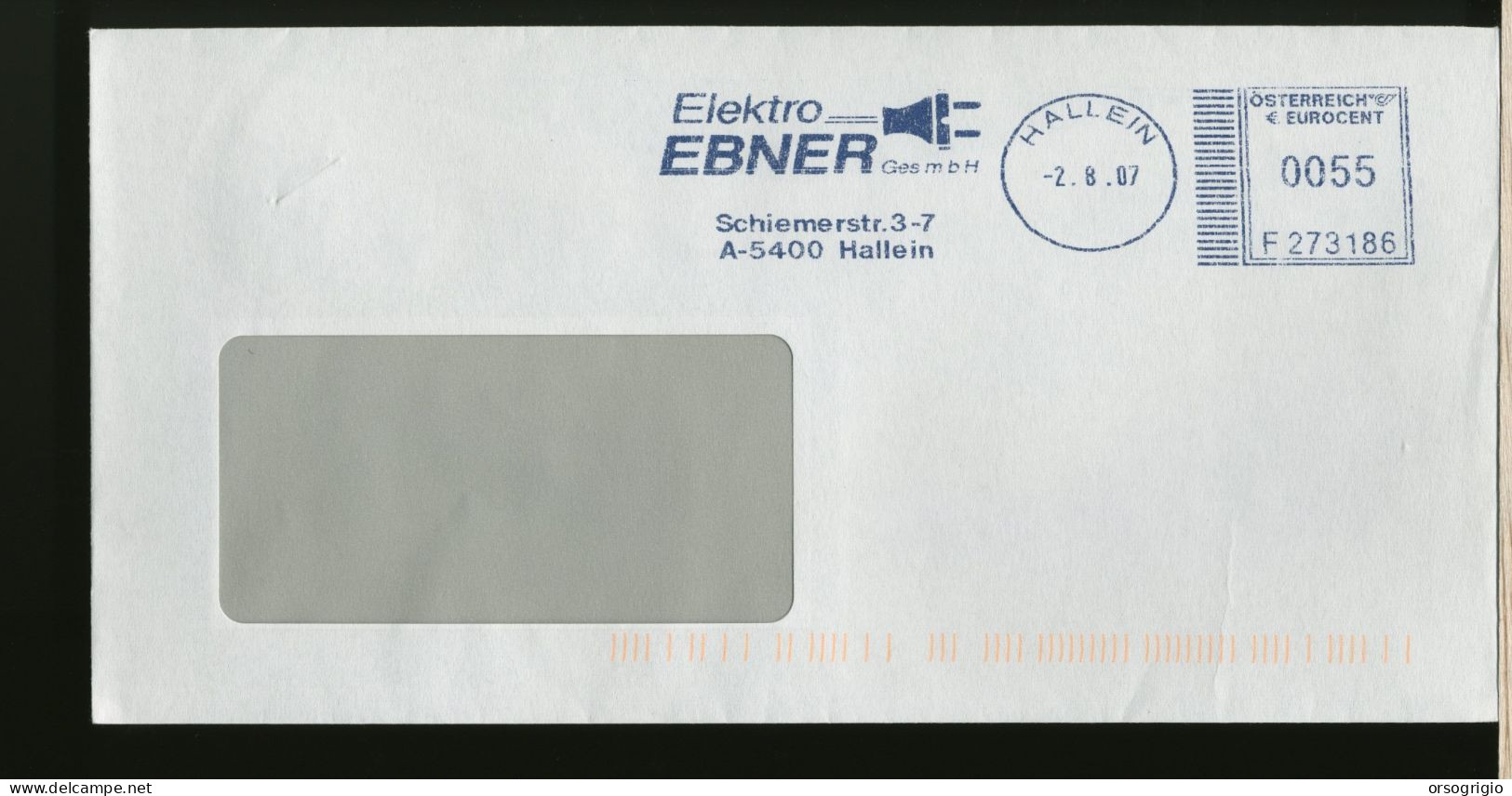 AUSTRIA OSTERREICH - EMA -   HALLEIN -  ELEKTRO EBNER - Frankeermachines (EMA)