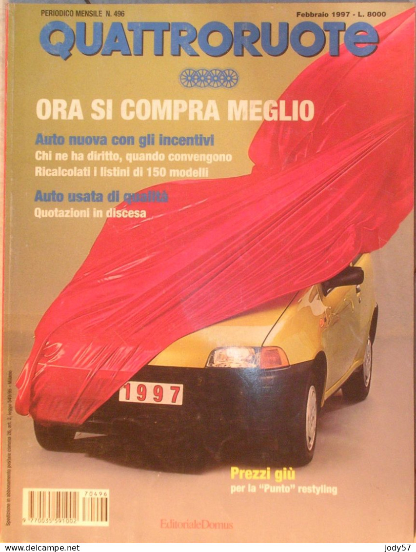 QUATTRORUOTE - N.496 - FEBBRAIO 1997 - MERCEDES SLK KOMPRESSOR - PORSCHE BOXTER 2.5 - Engines