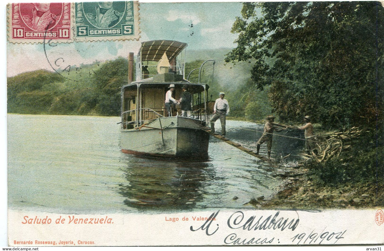 SALUTO De VENEZUELA - LAGO De VALENCIA - 1904 - - Venezuela