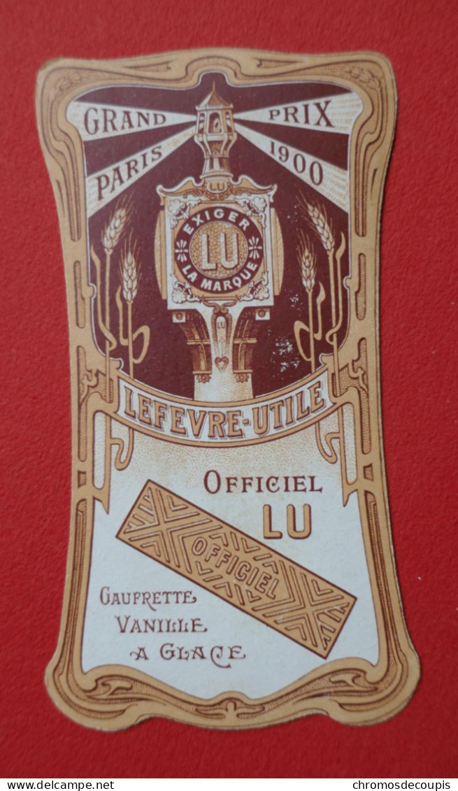 Chromo  LU  Lefevre -Utile  Osselet   Art Nouveau   Officiel LU  Boite De Biscuits - Lu