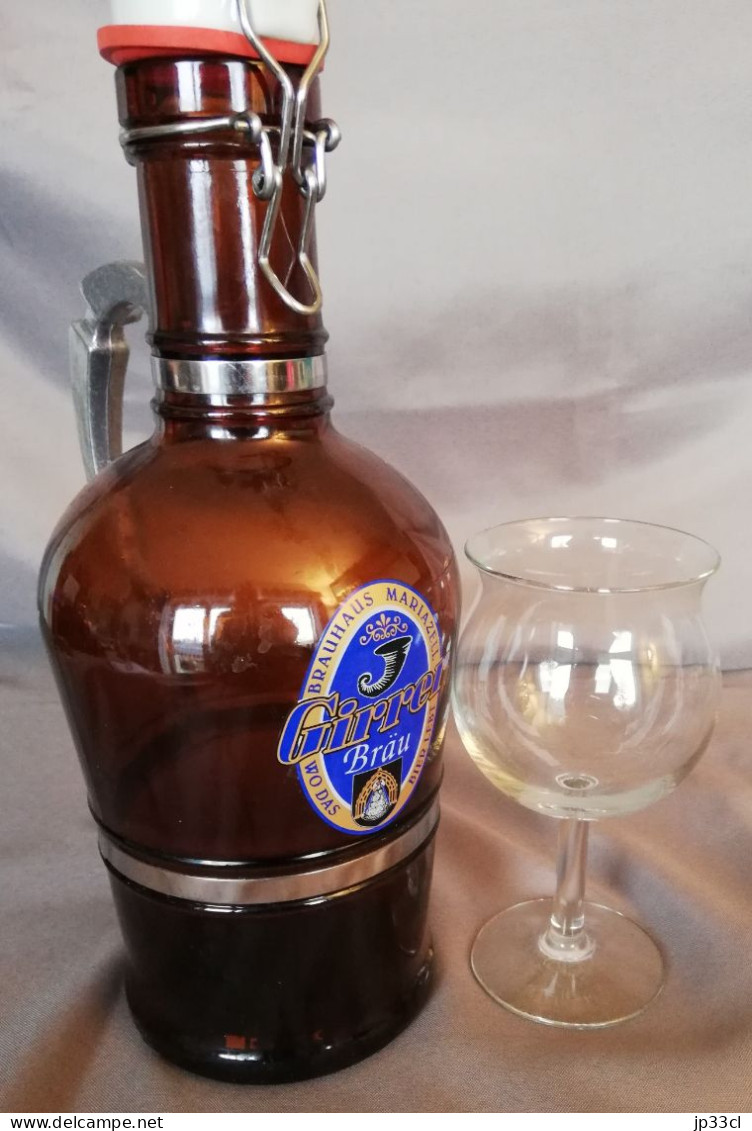 Bouteille Géante (Flasche, 2 Litres) De La Bière Girrer Bräu (Bräuhaus Mariazell), Autriche (Bouteille Vide !) - Beer