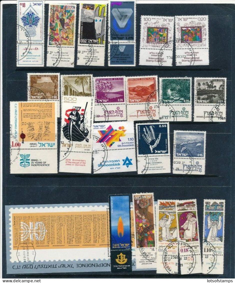 Israel 1973 Year Set Full Tabs USED - Used Stamps (with Tabs)