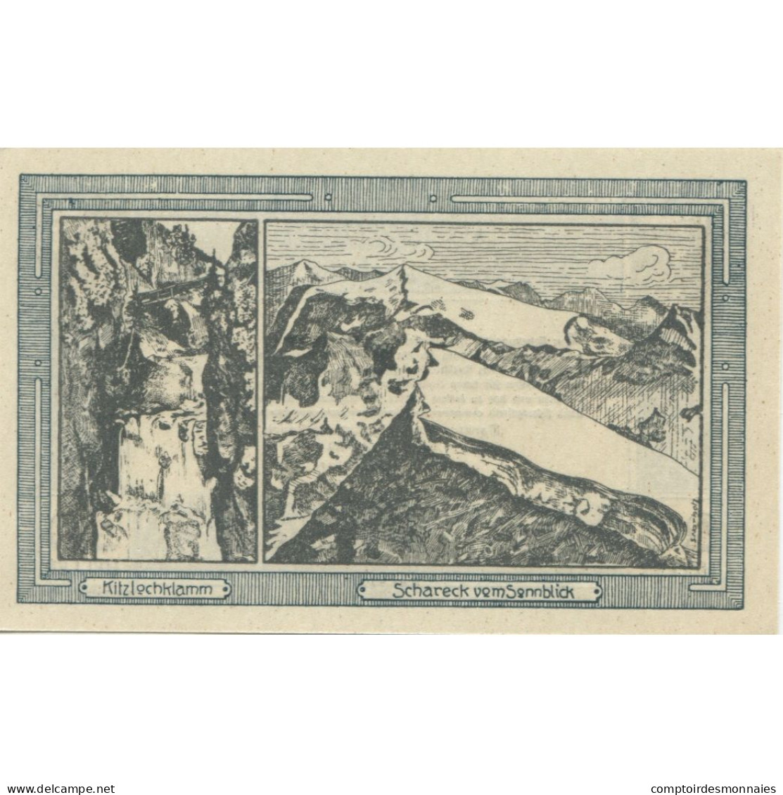 Billet, Autriche, Rauris, 20 Heller, Montagne 1920-11-15, SPL Mehl:FS 823a - Oesterreich