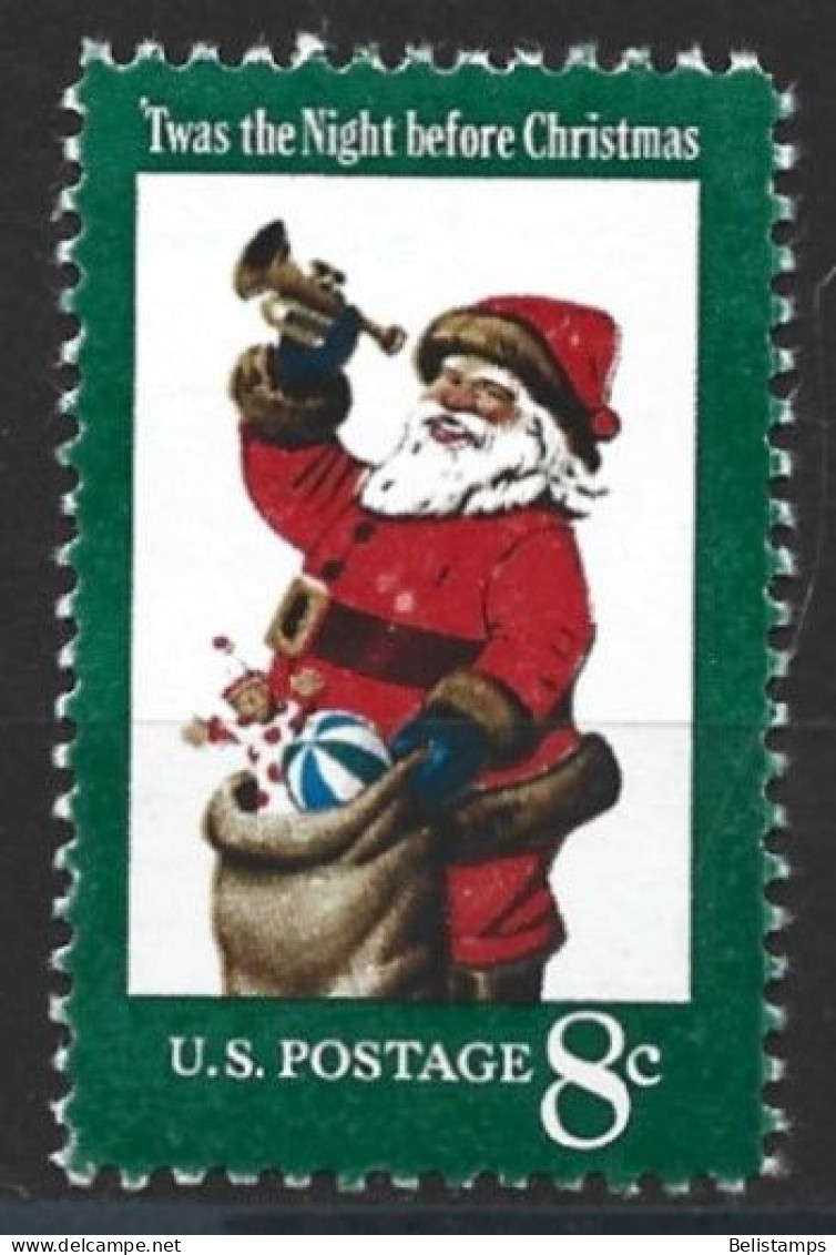 United States 1972. Scott #1472 (MNH) Christmas, Santa Claus - Unused Stamps