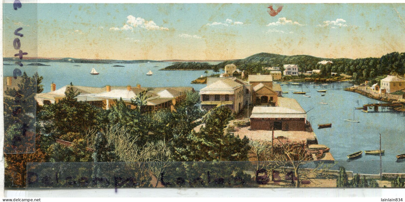 - Bermuda - Bermudes, 2 Longues Cartes, Panorama Of Hamilton And Princess Hôtel,  Dim : 28 X 9 Cm, Cartes Rares, Scans. - Bermudes