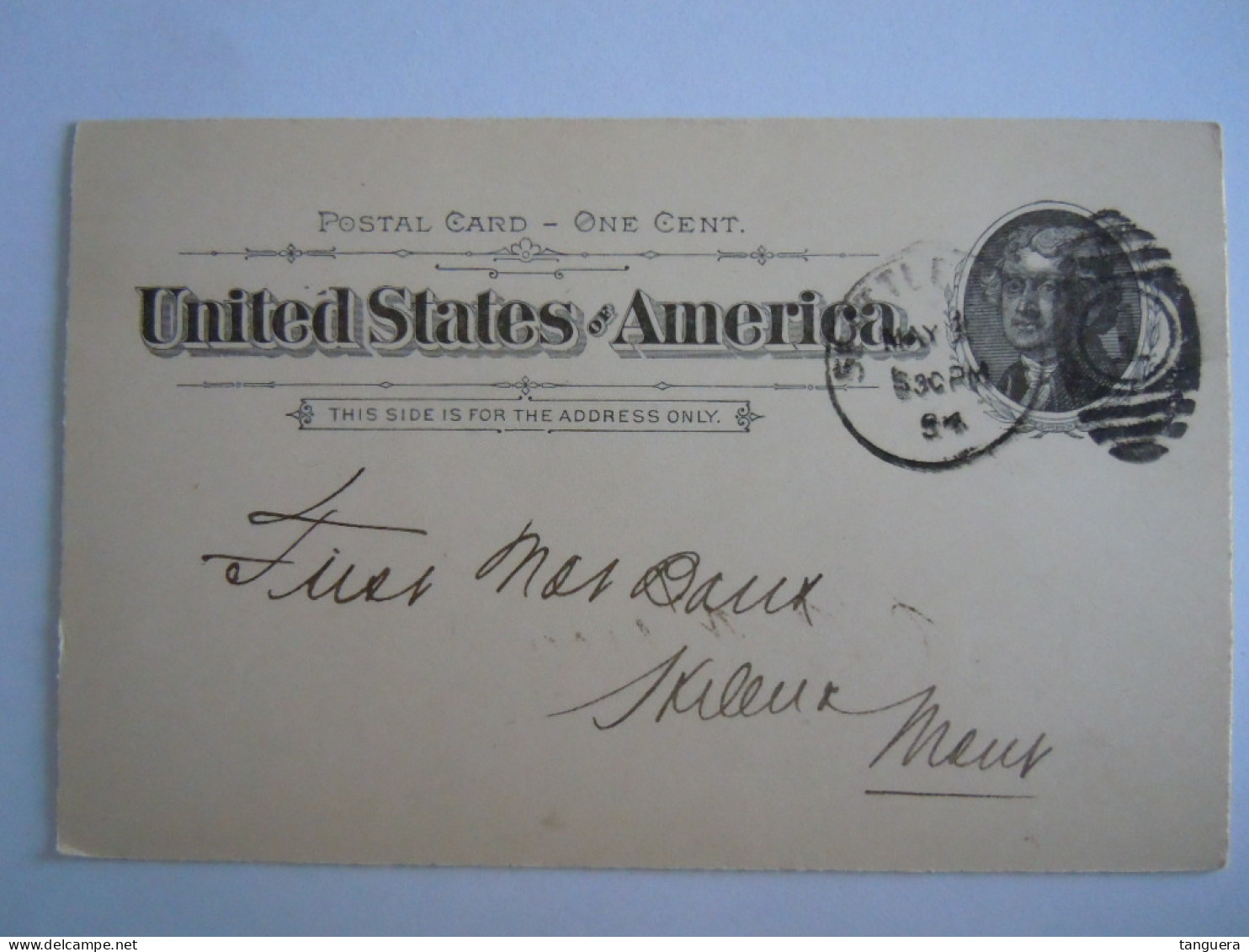 USA May 1894 Scott UX12 Postal Card  Seatle To Helena Mont Entier Ganzsache - ...-1900