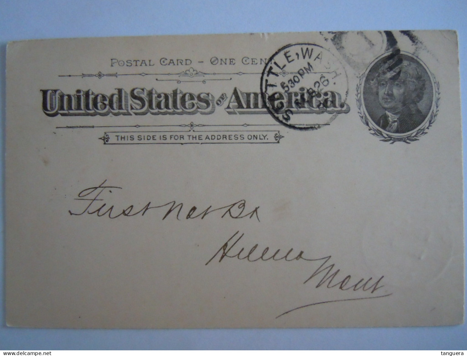 USA Feb 1895 Scott UX12 Postal Card Seattle To Helena Mont Entier Ganzsache - ...-1900