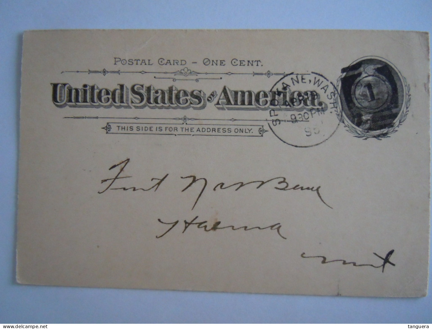 USA Apr 1895 Scott UX12 Postal Card Spokane Falls, Wash To Helena, Mont Entier Ganzsache - ...-1900