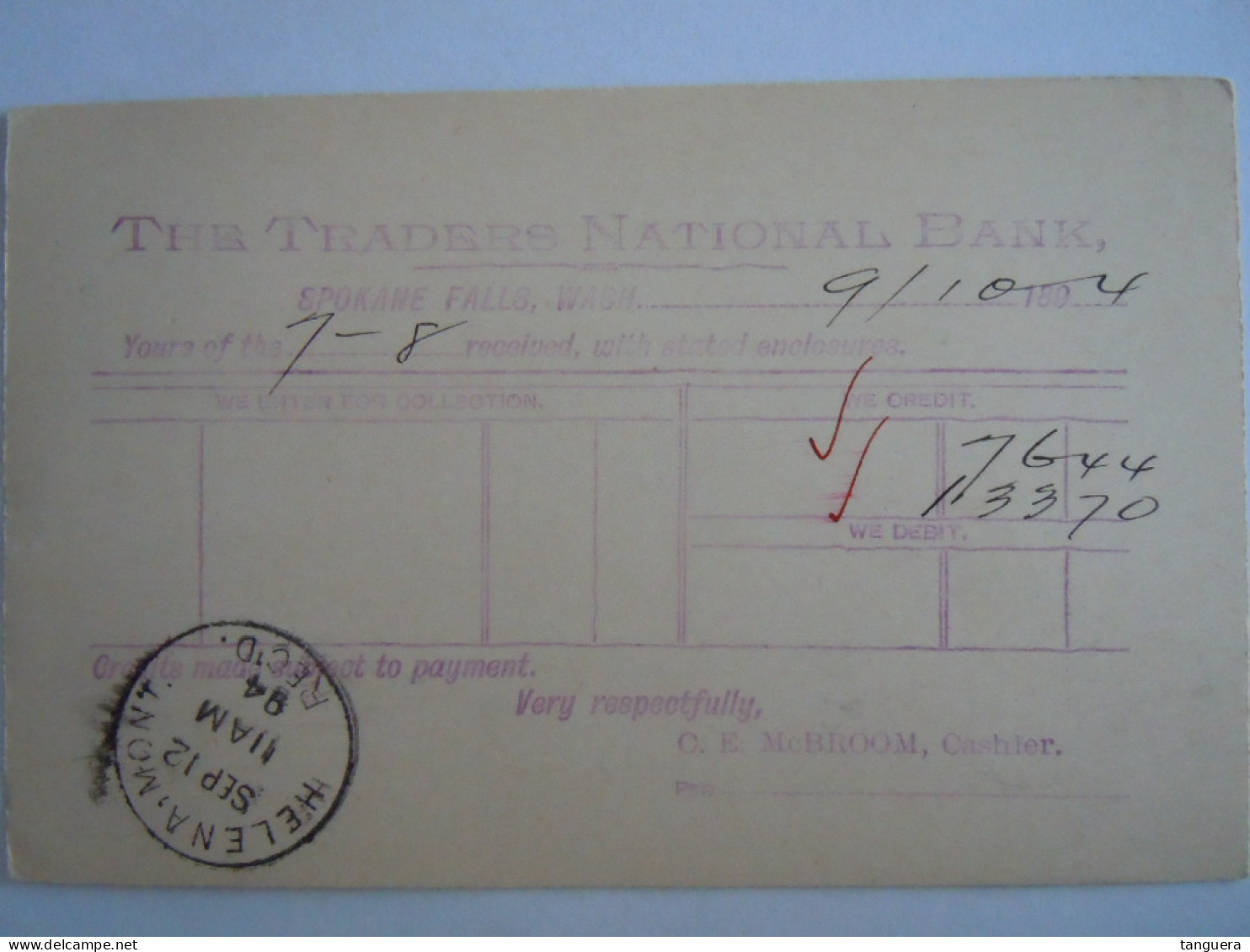 USA Sep 1894 Scott UX12 Postal Card Spokane Falls, Wash To Helena, Mont Entier Ganzsache - ...-1900