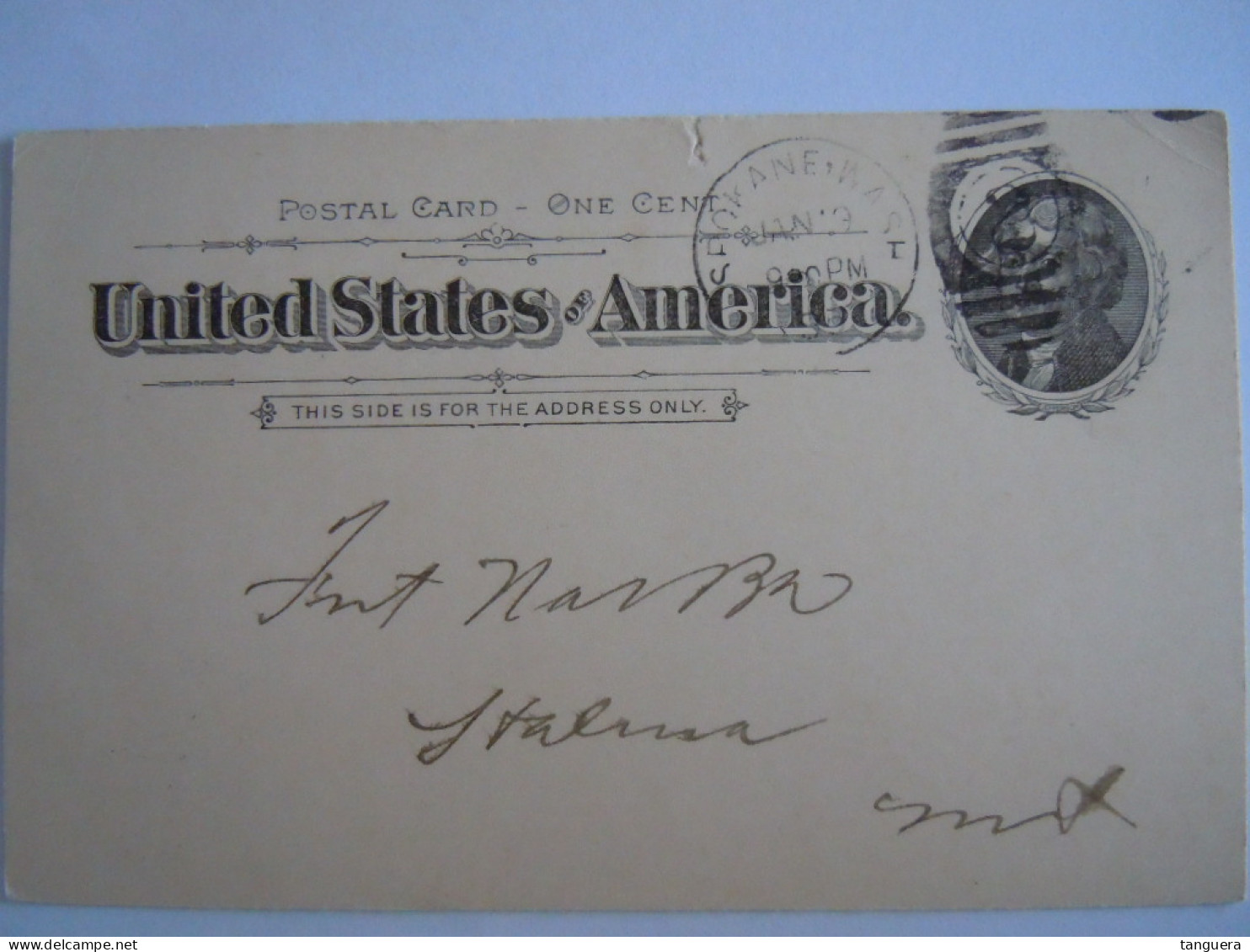USA Jan 1895 Scott UX12 Postal Card Spokane Falls, Wash To Helena, Mont Entier Ganzsache - ...-1900