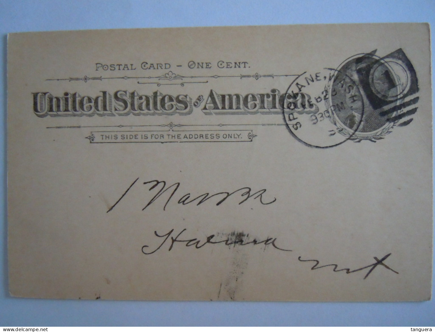 USA Feb 1895 Scott UX12 Postal Card Spokane Falls, Wash To Helena, Mont Entier Ganzsache - ...-1900