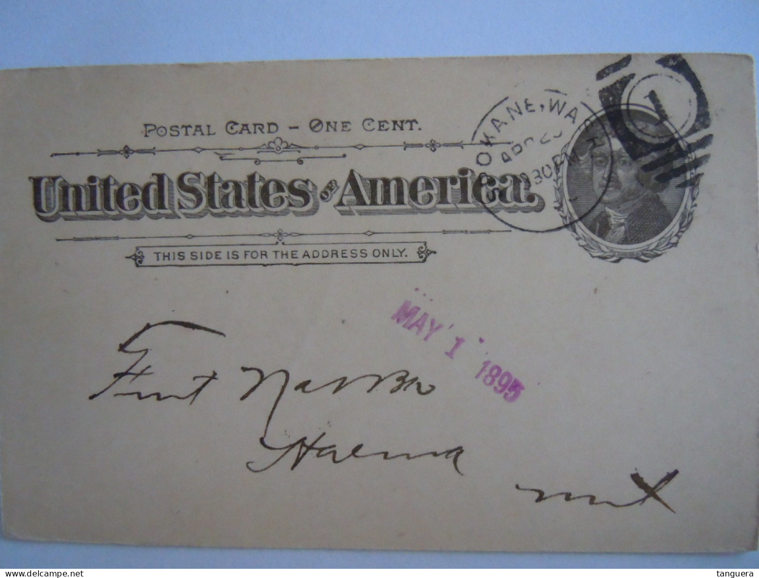 USA Apr 1895 Scott UX12 Postal Card Spokane Falls, Wash To Helena, Mont Entier Ganzsache - ...-1900