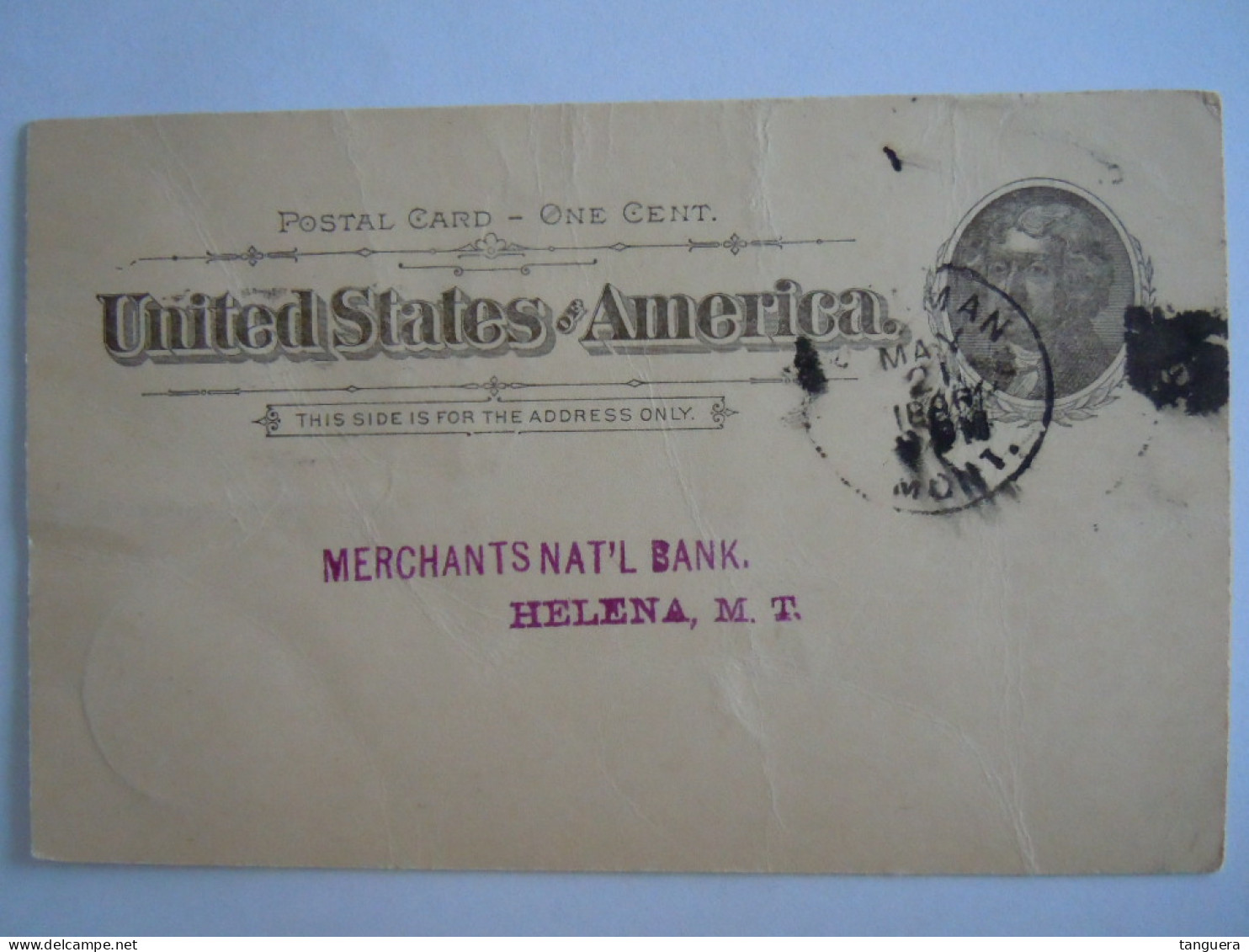 USA May 1896 Scott UX12 Postal Card Bozeman, Mont To Helena, Mont Entier Ganzsache - ...-1900