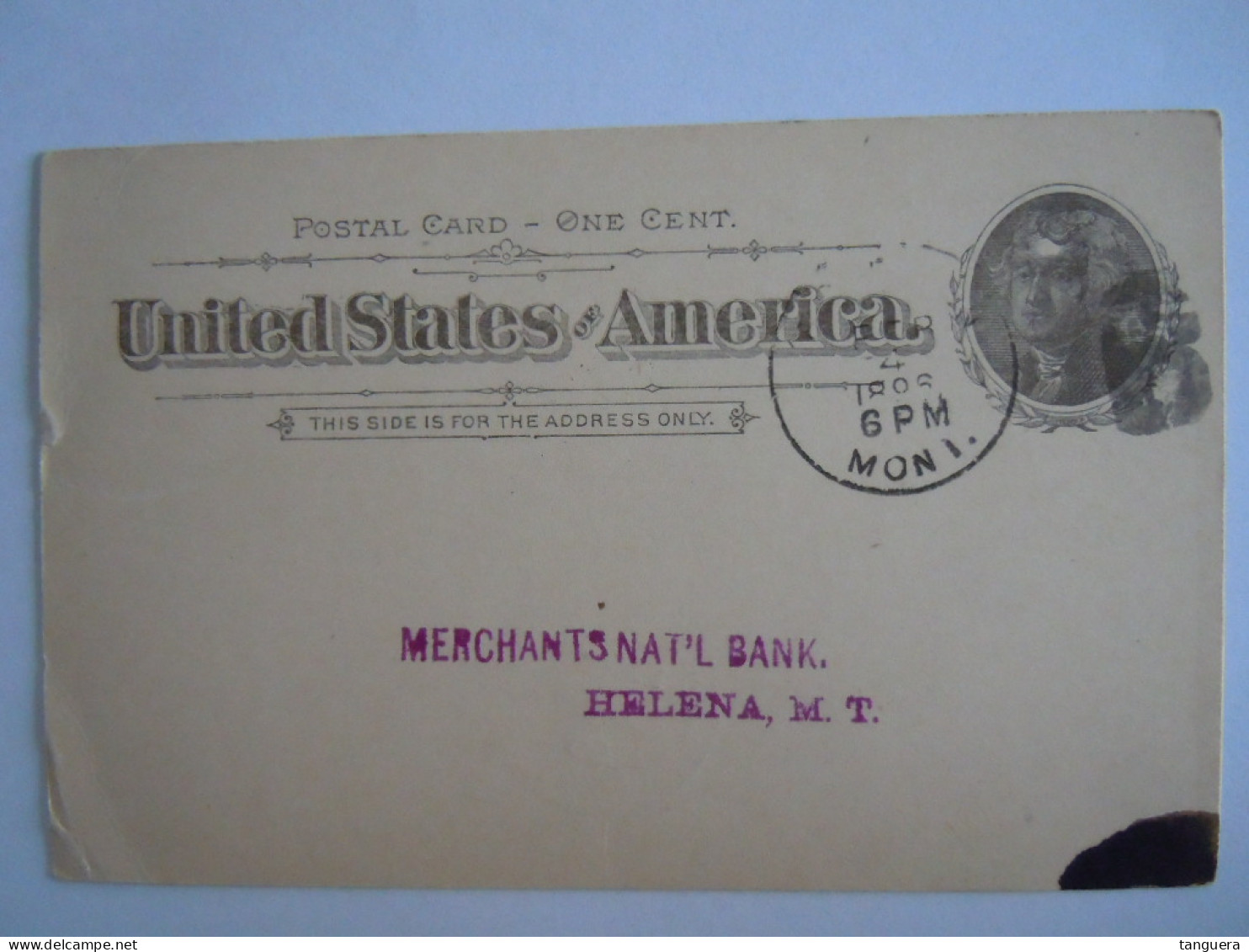 USA Feb 1896 Scott UX12 Postal Card Bozeman, Mont To Helena, Mont Entier Ganzsache - ...-1900