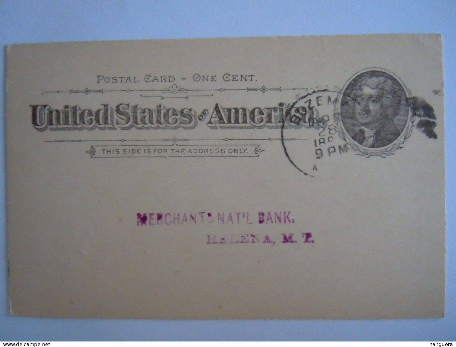 USA Apr 1896 Scott UX12 Postal Card Bozeman, Mont To Helena, Mont Entier Ganzsache - ...-1900