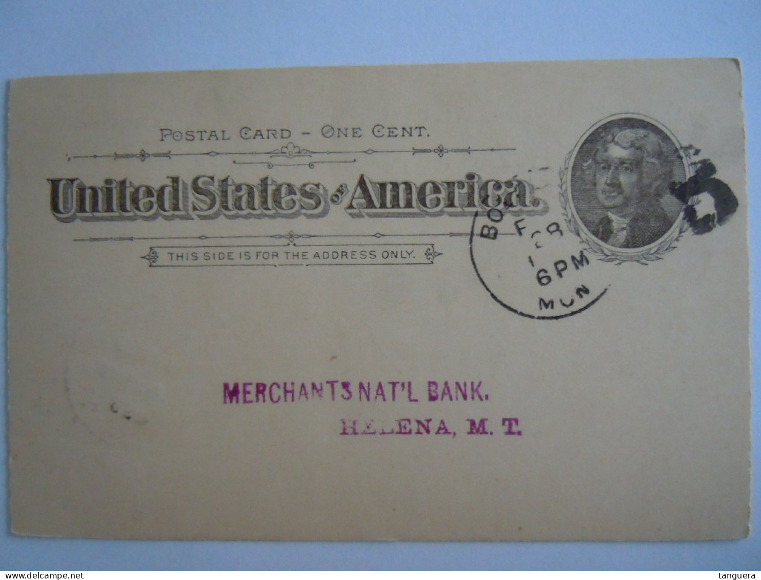 USA Feb 1896 Scott UX12 Postal Card Bozeman, Mont To Helena, Mont Entier Ganzsache - ...-1900