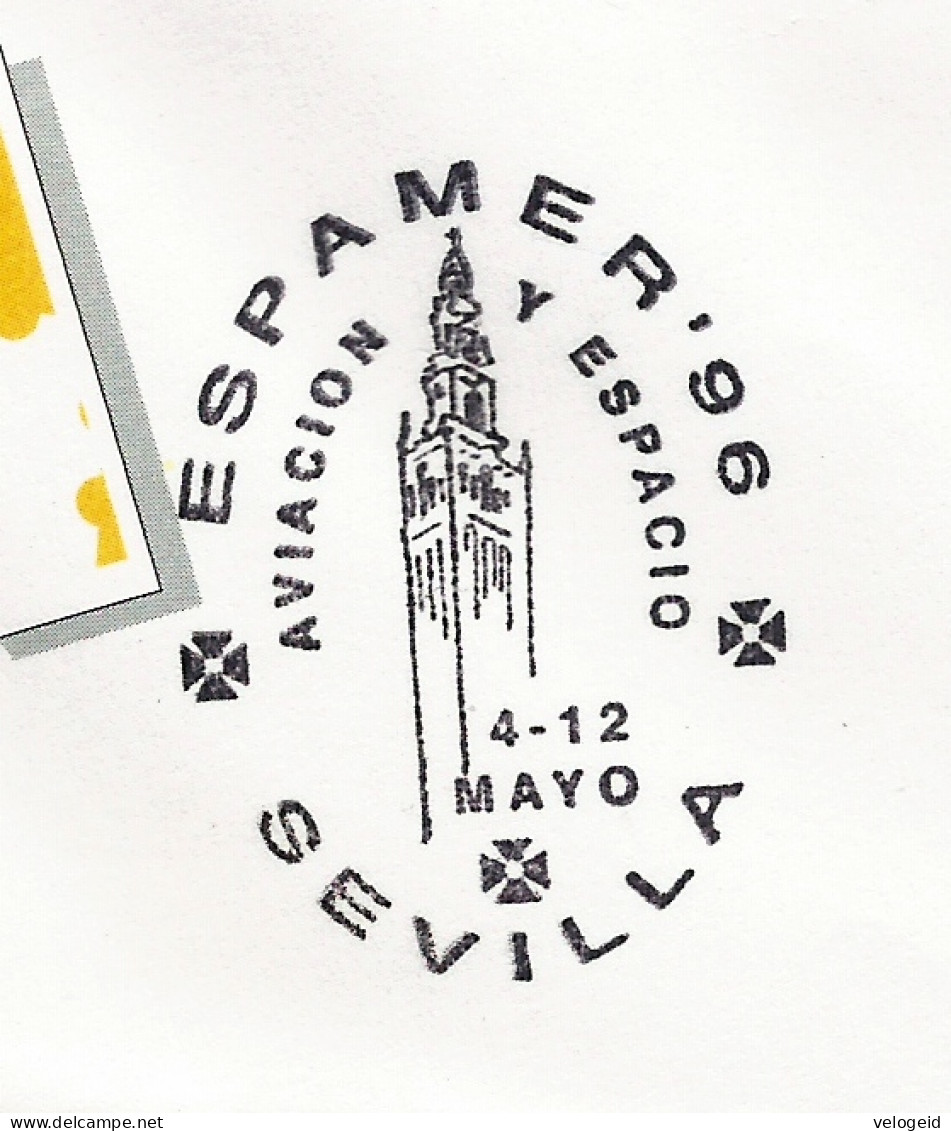 España. Spain. 1996. ESPAMER '96. Aviacion Y Espacio. Sevilla - Máquinas Franqueo (EMA)