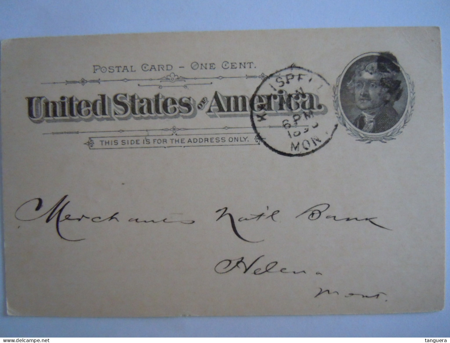 USA Jan 1896 Scott UX12 Postal Card Kalispell, Montana To Helena, Mont Entier Ganzsache - ...-1900