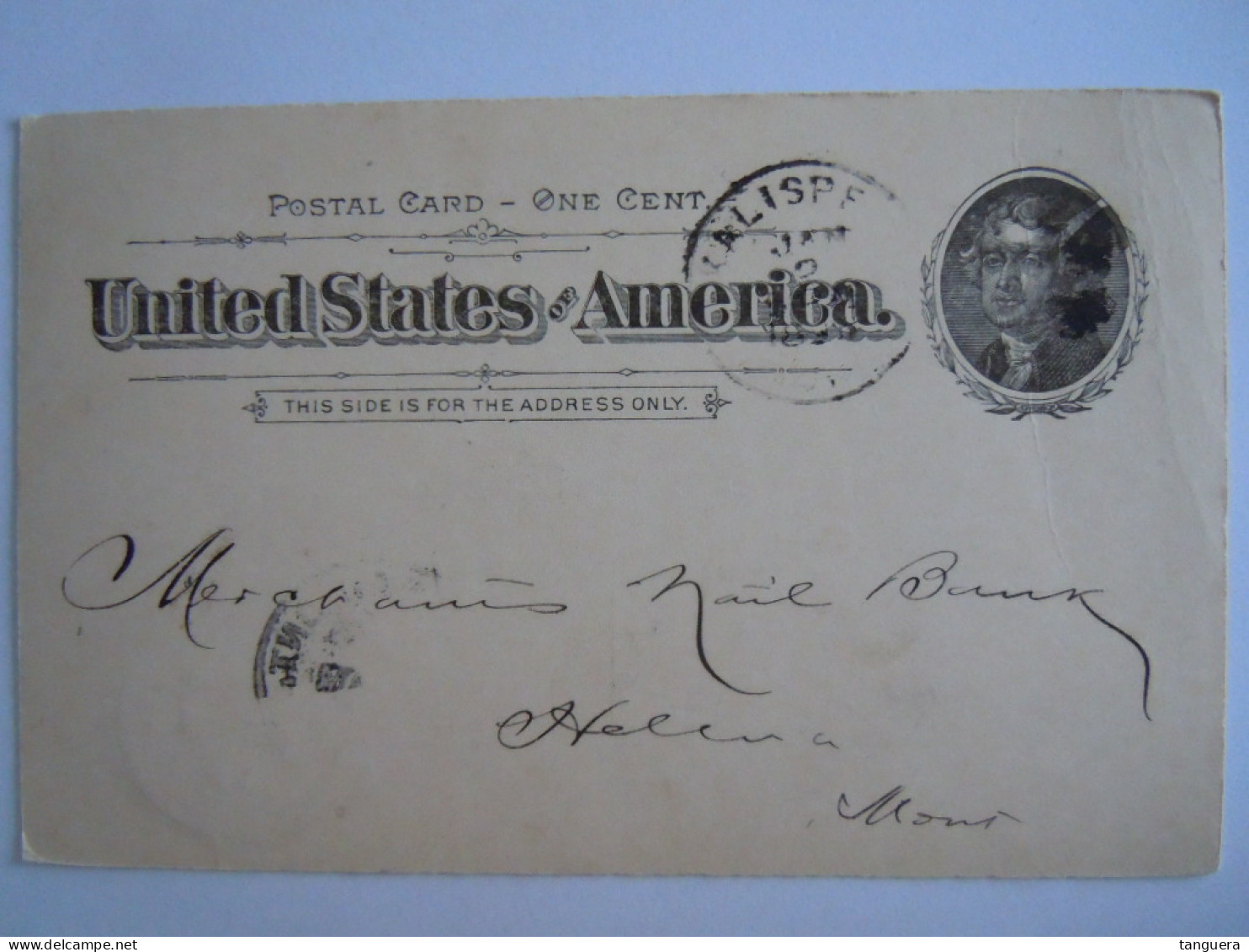 USA Jan 1896 Scott UX12 Postal Card Kalispell, Montana To Helena, Mont Entier Ganzsache - ...-1900