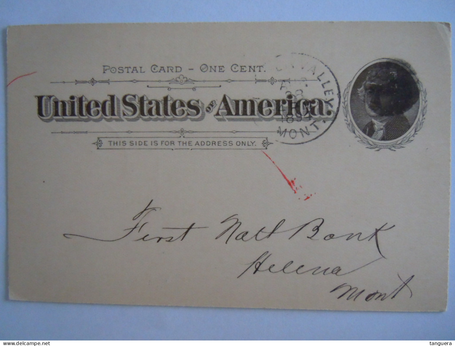 USA Aug 1894 Scott UX12 Postal Card Boulder Valley, Montana To Helena, Mont Entier Ganzsache - ...-1900