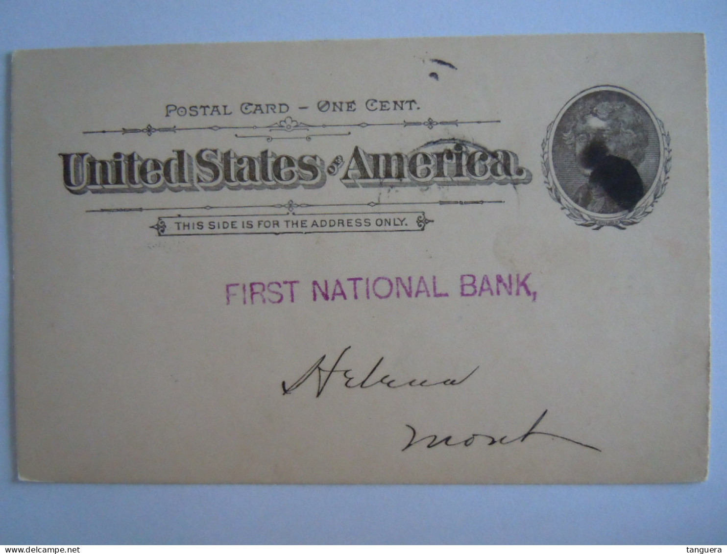 USA Jun 1896 Scott UX12 Postal Card Red Lodge, Montana Carbon County Bank To Helena, Mont Entier Ganzsache - ...-1900