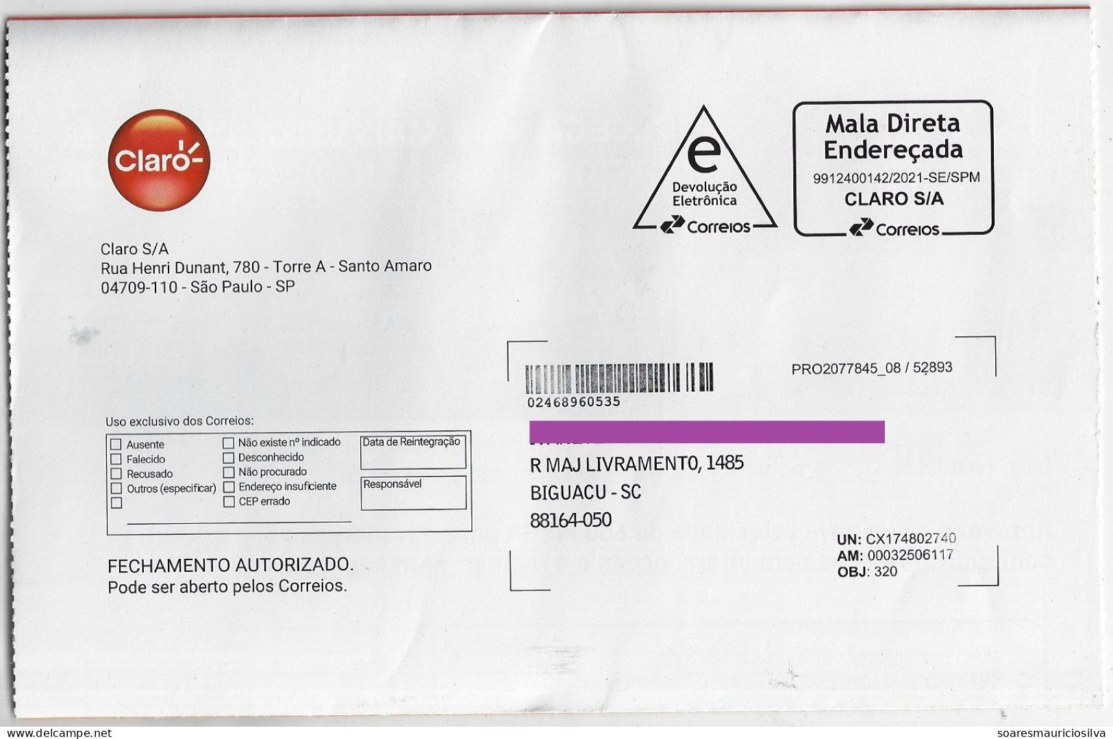 Brazil 2000s 4 Folder Or Cover Posted As Impresso Especial Mala Direta Endereçada Mala Direta Básica Printed Matter - Brieven En Documenten
