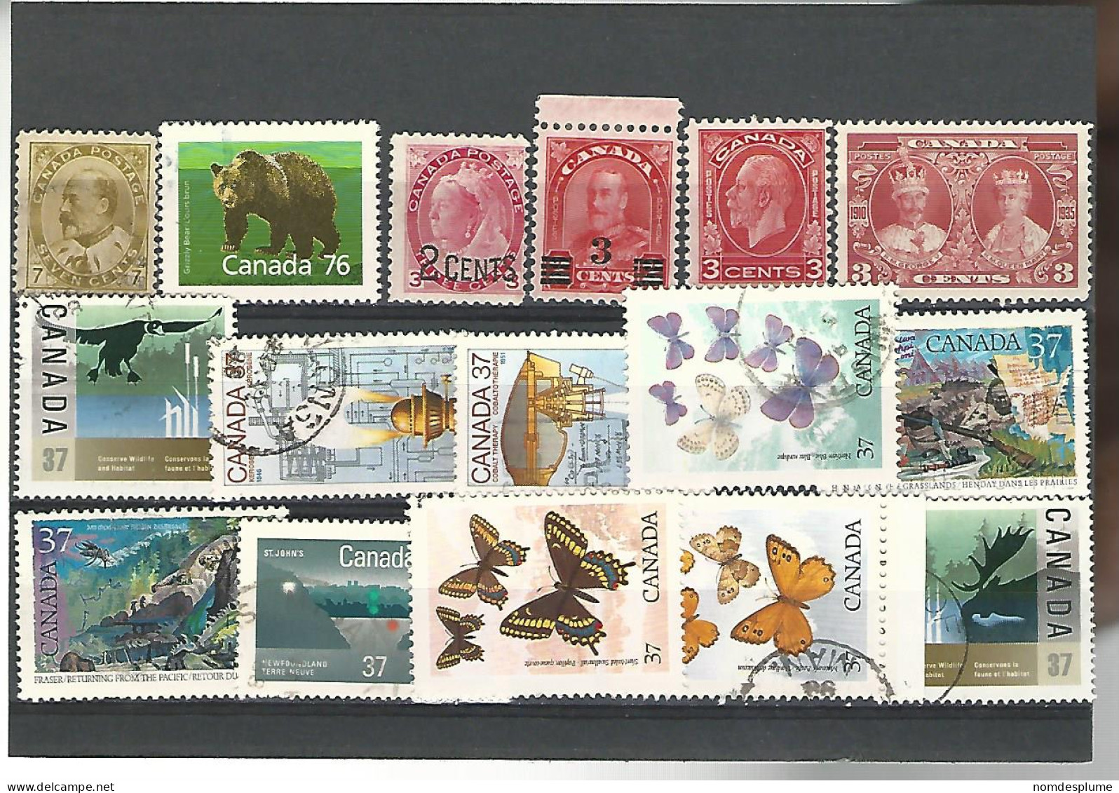 54481 ) Collection Canada  Queen Overprint King   - Collections