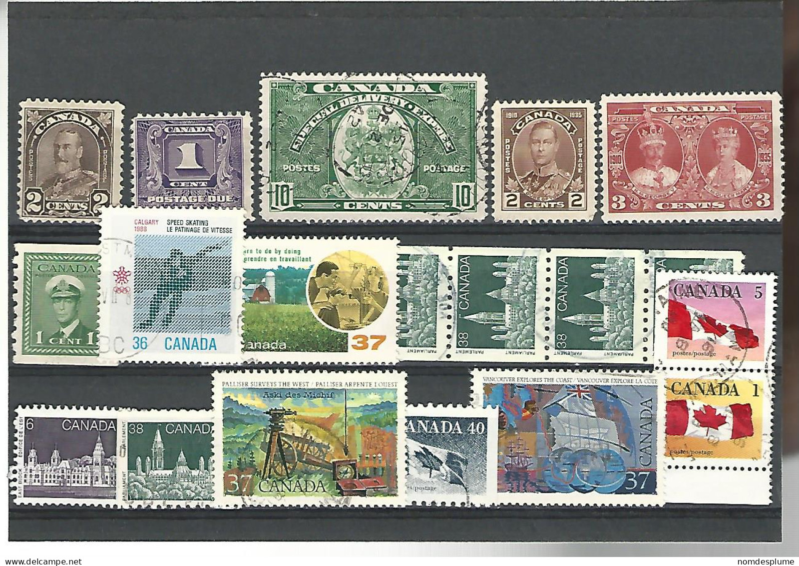 54483 ) Collection Canada   King  Postage Due Special Delivery - Collezioni