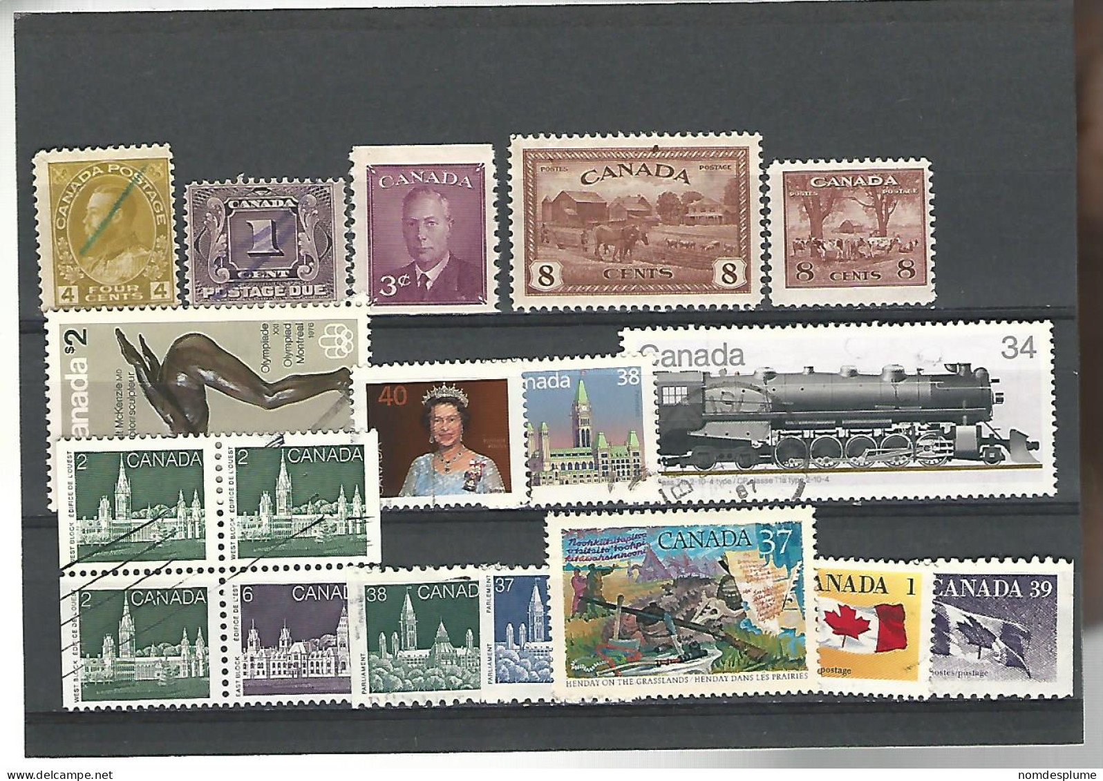 54486 ) Collection Canada  King  Queen Postage Due Block  - Collections