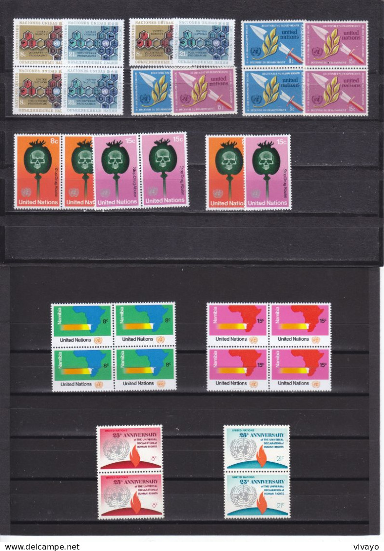 UNO NEW YORK - ** / MNH - 1973 - DISARMAMENT, NO DRUGS, VOLUNTEERS PROGRAMME, NAMIBIA, HUMAN RIGHTS - Neufs