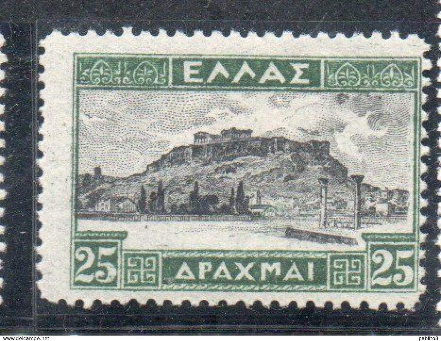 GREECE GRECIA HELLAS 1927 ACROPOLIS 25d MNH - Unused Stamps