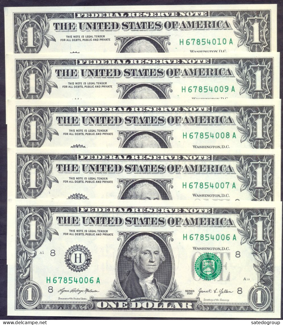 USA 1 Dollar 2021 H  - UNC # P- W549 < H - St. Louis MO > - Biljetten Van De  Federal Reserve (1928-...)