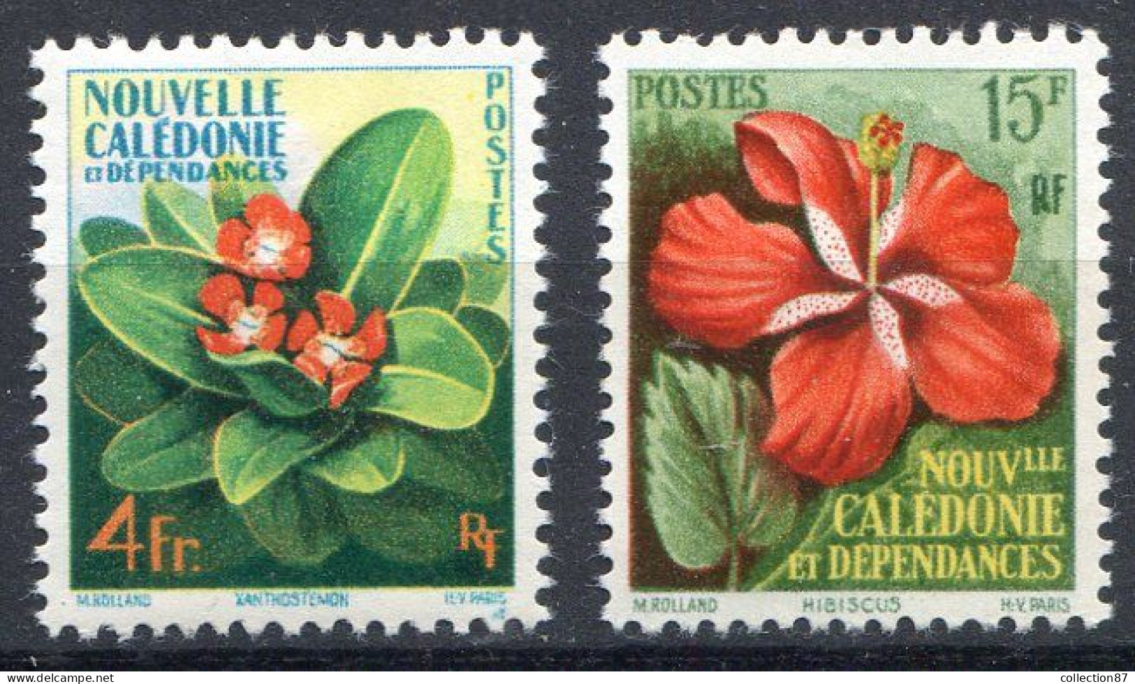 Réf 78 < NOUVELLE CALEDONIE < Yv N° 288 à 289 * MH * Neuf Ch < Cat 9.75 € - Flore Fleur  Hibicus Et Xanthostemon - Nuevos