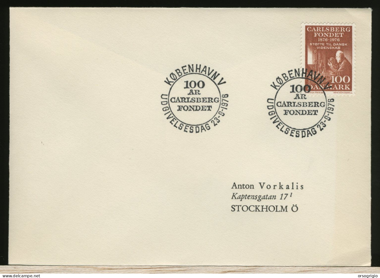 DANIMARCA - DANMARK - FDC 1976 -  100 Ar CARLSBERG FONDET   BIRRA BIER - Bier