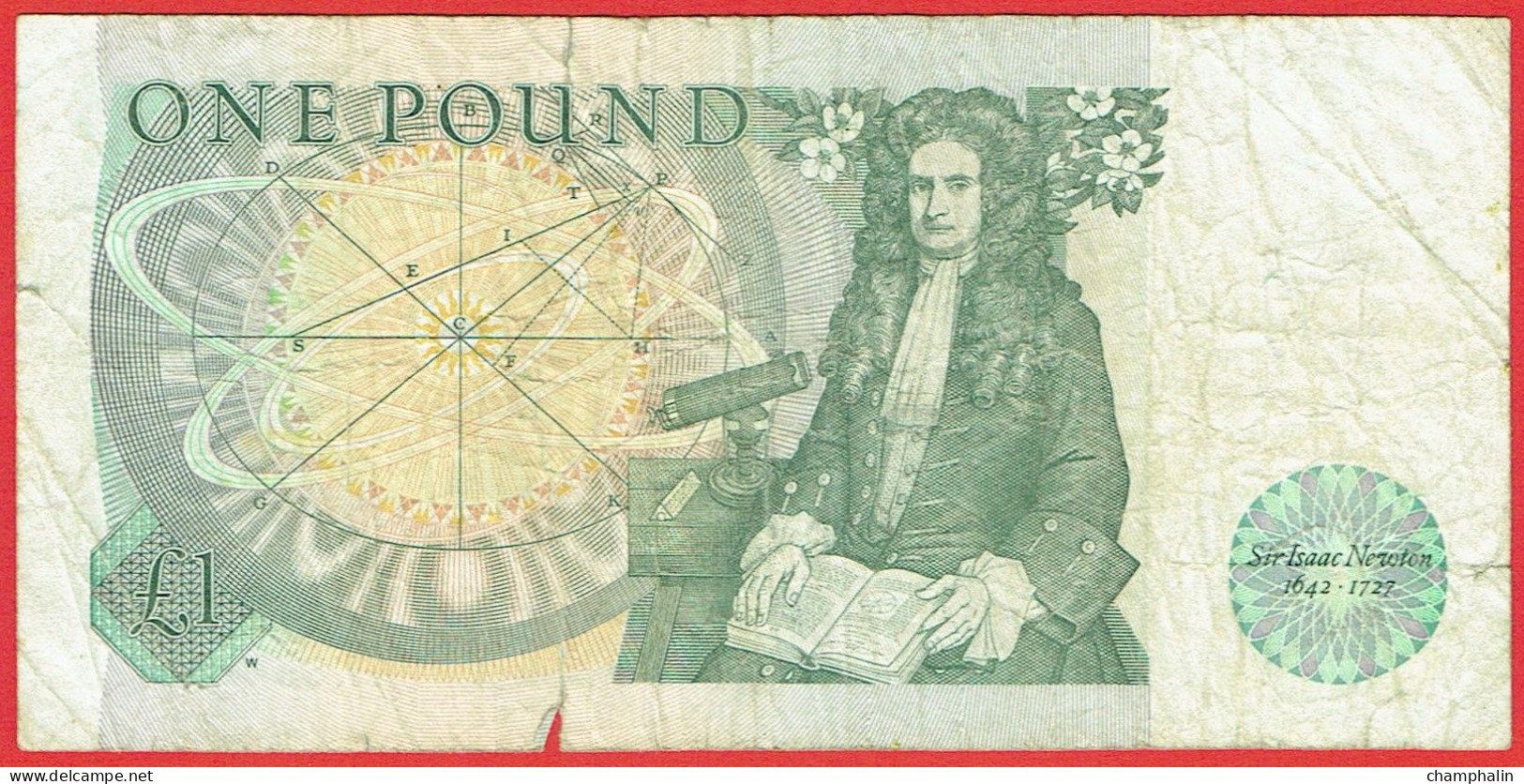 Grande-Bretagne - Billet De 1 Pound - Elizabeth II & Isaac Newton - Non Daté - P377b - 1 Pound