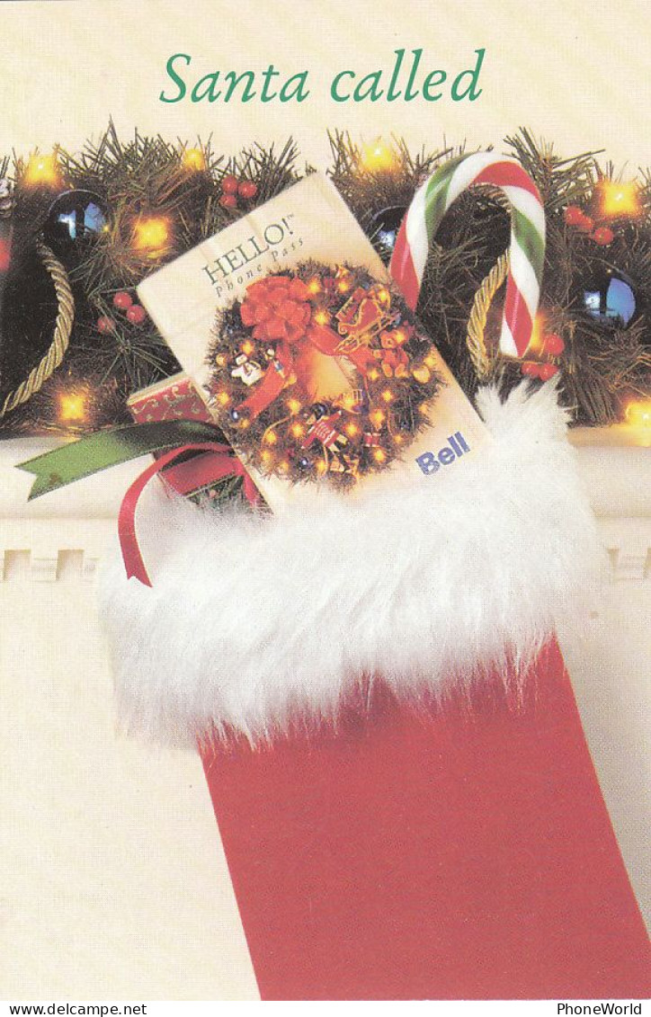 Canada, Bell 11/1994, Santa Called, Mint Hello Phone Pass $10, RRR, Christmas - Canada