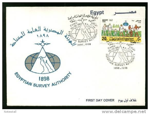 Fdc`s EGYPT 1998 EGYPTIAN SURVEY AUTHORITY - Storia Postale