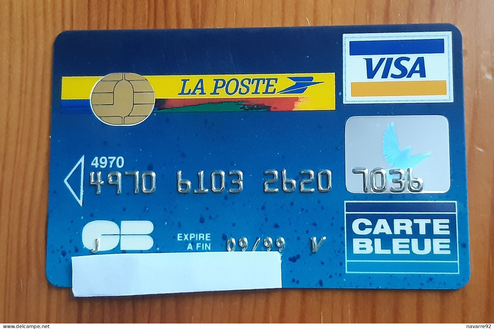 ANCIENNE CARTE A PUCE BANCAIRE SOLAIC LA POSTE FIN ANNEES 90 !!! - Disposable Credit Card