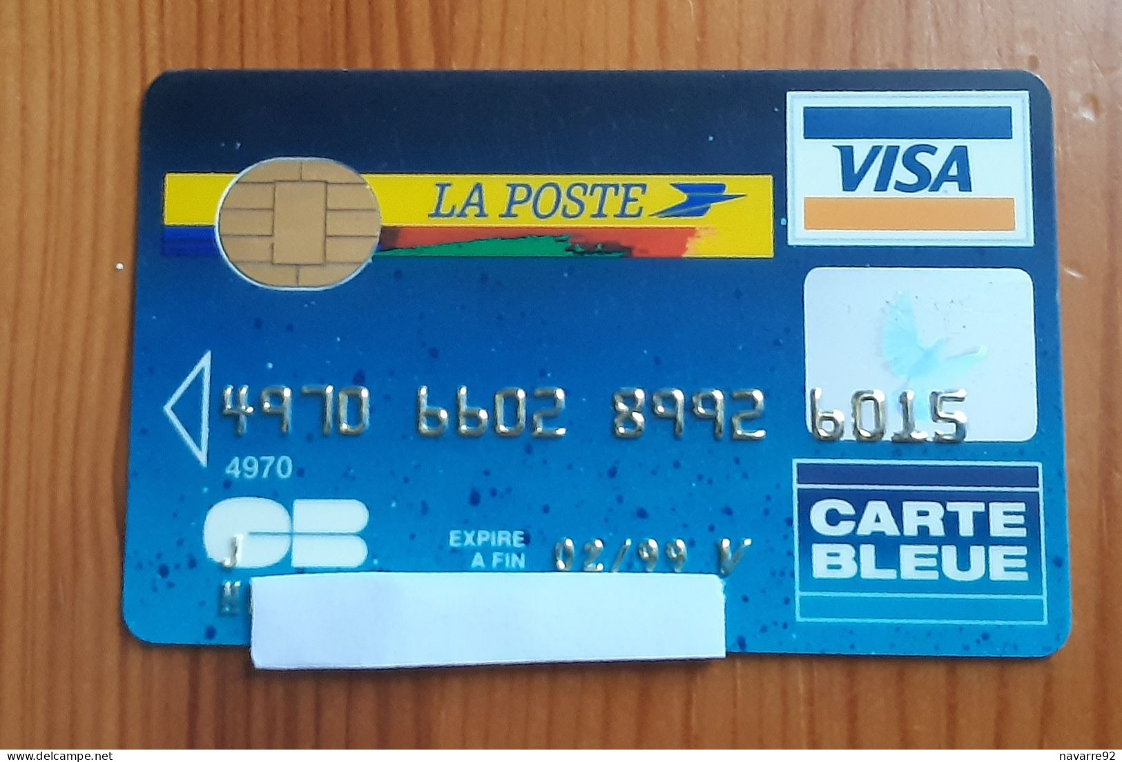 ANCIENNE CARTE A PUCE BANCAIRE OBERTHUR LA POSTE FIN ANNEES 90 !!! - Disposable Credit Card