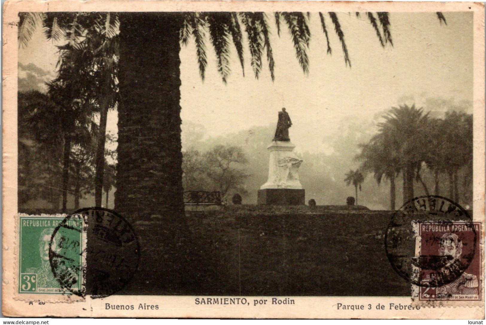 ARGENTINE - Buenos Aires , SARMIENTO , Por Rodin - Timbre - Argentine