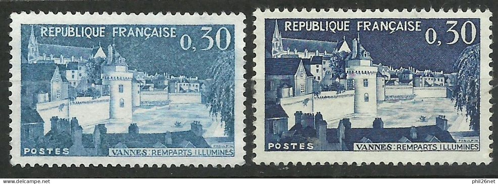 France N°1333  Vannes  Bleu Clair  Neuf  ( * ) B/TB  Timbre Type Sur Les Scans Pour Comparer Soldé ! ! ! - Unused Stamps