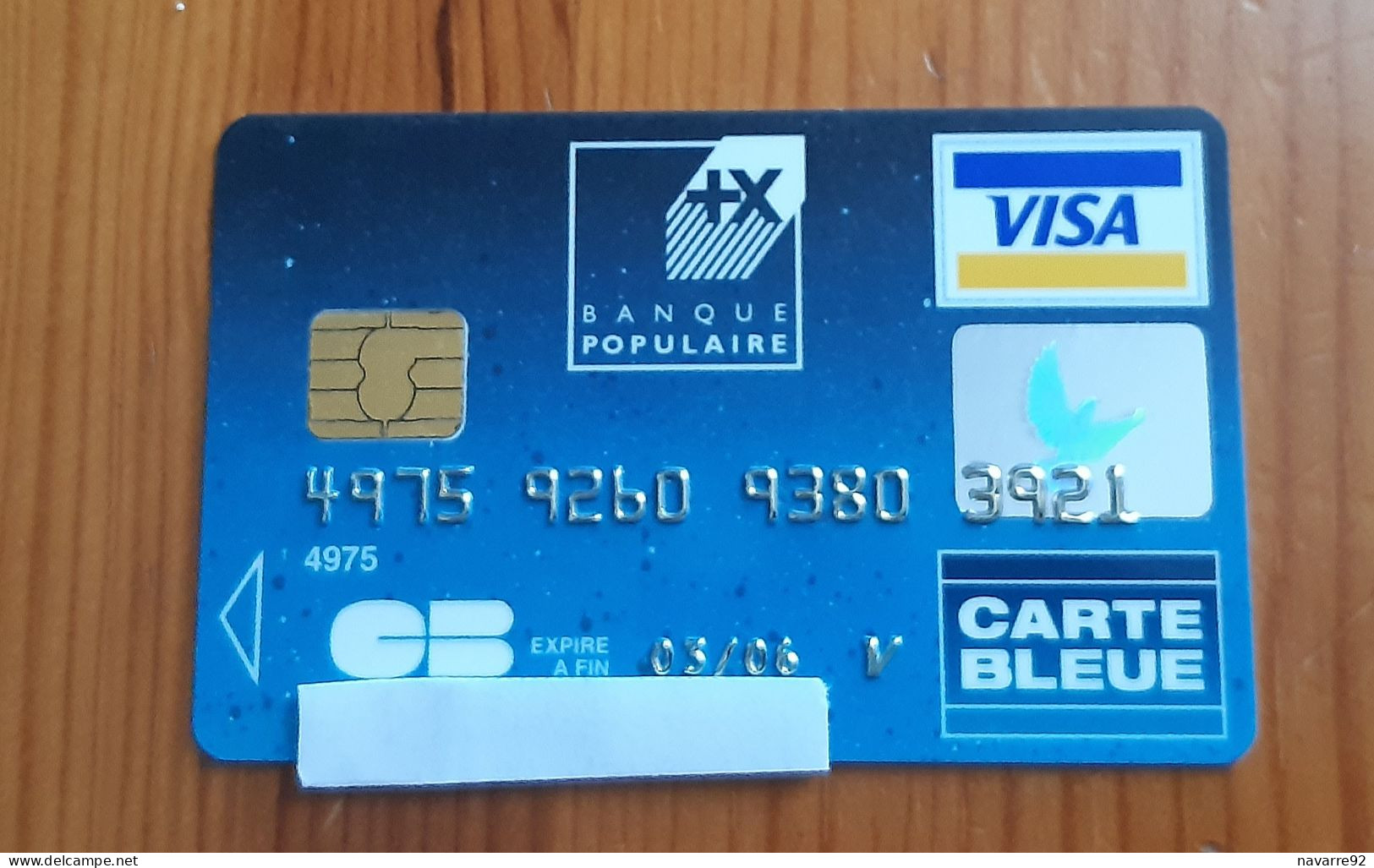 ANCIENNE CARTE A PUCE BANCAIRE PERIMEE BANQUE POPULAIRE !!! - Disposable Credit Card