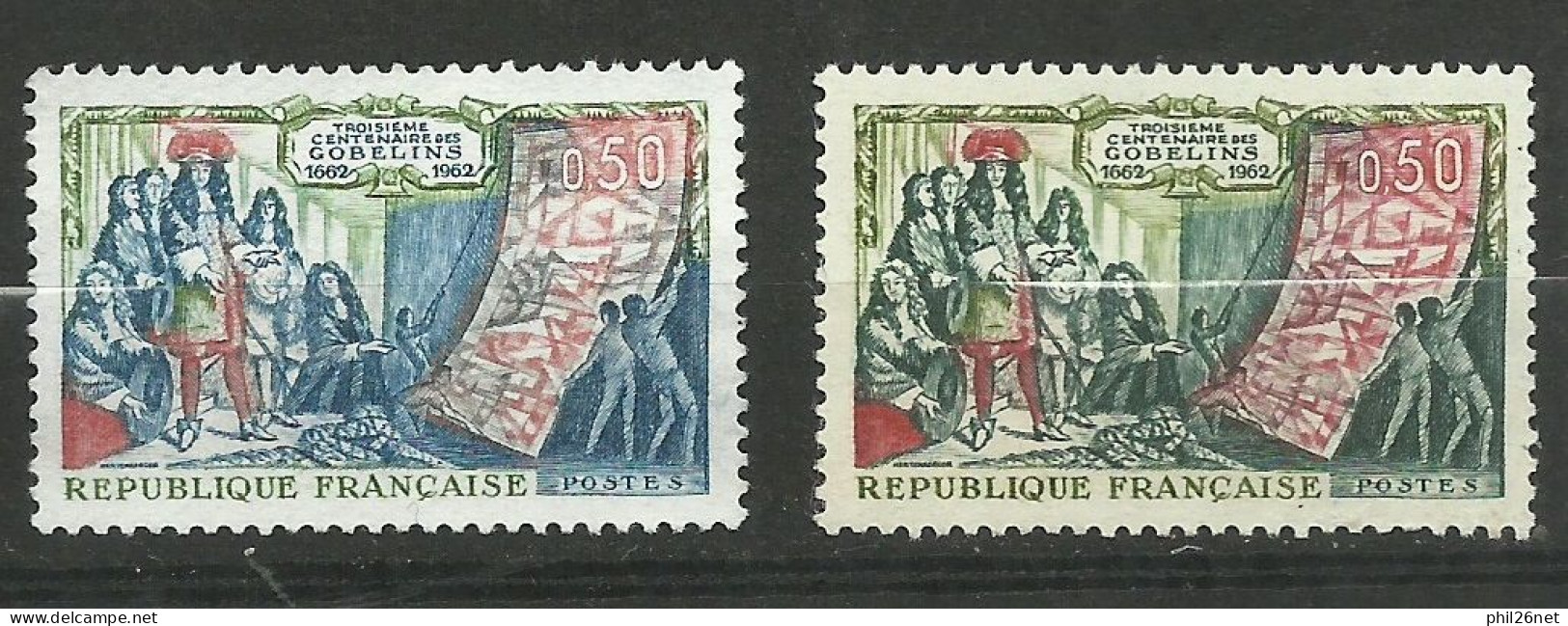 France N°1343   Les Gobelins  Bleu Vert Et Rouge  Neuf  ( * ) B/TB  Timbre Type Sur Les Scans Pour Comparer Soldé ! ! ! - Nuovi